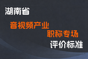 湖南省音视频产业高级职称专场评审申报评价办法-全国职称政策库