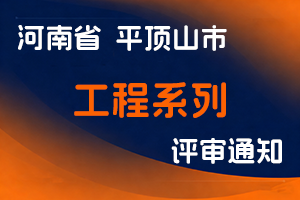 平顶山市人力资源和社会保障局关于2025年度平顶山市工程系列中级职称评审工作有关问题的通知-全国职称政策库