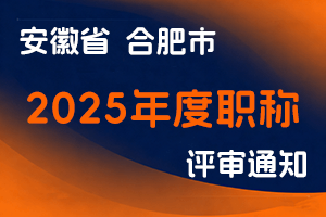 合肥市人力资源和社会保障局关于做好2025年度全市职称评审工作的通知-全国职称政策库