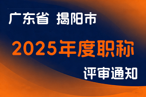 揭阳市人力资源和社会保障局关于做好2025年度职称评审工作的通知-全国职称政策库