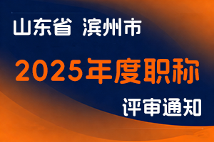 滨州市人力资源和社会保障局关于做好2025年度职称评审工作的公告-全国职称政策库