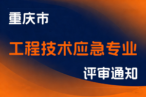 重庆市应急管理局关于开展2025年全市工程技术应急专业职称申报评审工作的通知-全国职称政策库