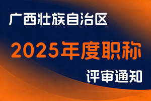 广西壮族自治区人力资源和社会保障厅关于做好2025年度全区职称评审工作的通知-全国职称政策库