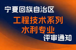 宁夏回族自治区水利厅关于做好2025年工程技术系列水利专业技术职称评审工作的通知-全国职称政策库